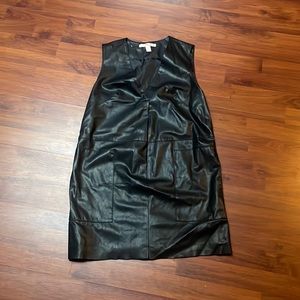 Lack leather dress. Sleeveless